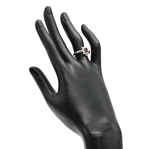プラチナ ルビー ダイヤモンド リング 12.5号 R0.54ct D0.37ct Pt900  