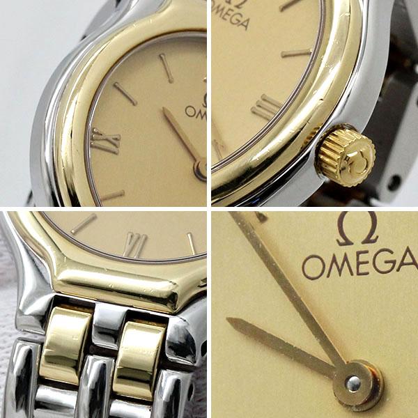OMEGA レディース 手巻き時計 ゴールドカラー　De ville デヴィル DE VILLE オメガ OMEGA デ・ヴィル ゴールド文字盤 SS/YG レディース