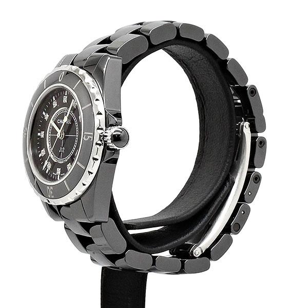J12 シャネル CHANEL デイト H1625 ブラック文字盤 12Pダイヤ ブラック