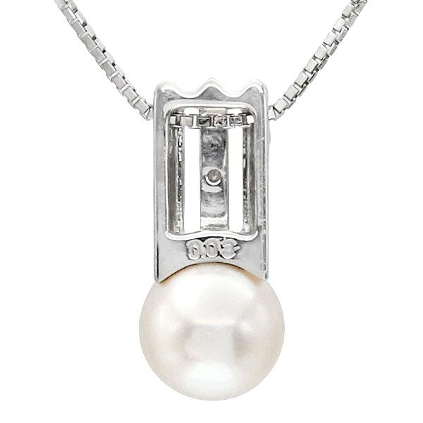 TASAKI（タサキ） TASAKI K18WG パール ダイヤモンド ネックレス 40cm