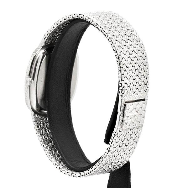 PIAGET ピアジェ 90659 純正ダイヤモンド 4Pダイヤ シルバー K18WG ホワイトゴールド 純正尾錠 社外ベルト レディース ボーイズ メンズ ユニセックス 手巻き【6ヶ月保証】【腕時計】【中古】 PIAGET - PIAGET ピアジェ 90659 純正ダイヤモンド 4Pダイヤ シルバー