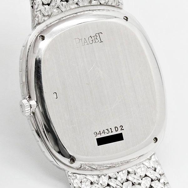 【極美品】 PIAGET ピアジェ 手巻き ヴィンテージ 白文字盤 動作良好 PIAGET（ピアジェ） PIAGET K18WG ダイヤモンドベゼル 12PS フルダイヤ