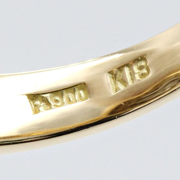 K18YG/プラチナ ハートモチーフ ダイヤモンド リング 13号 D0.85ct 