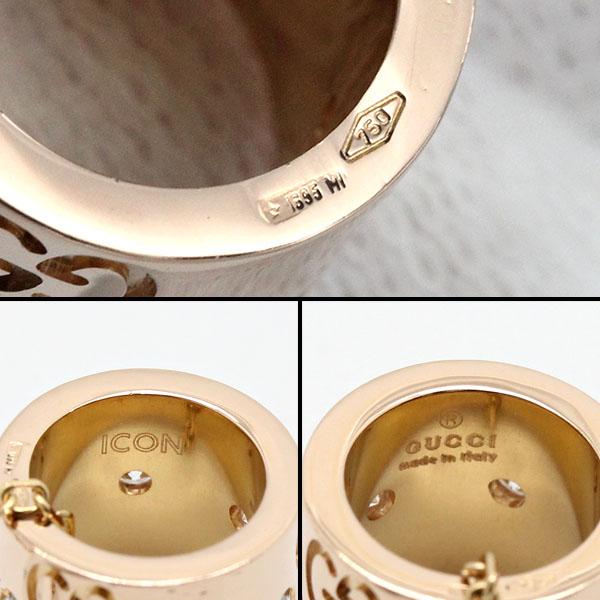 GUCCI グッチ K18PG アイコン ワイド ダイヤモンド ネックレス GUCCI グッチ K18PG アイコン ワイド ダイヤモンド ネックレス
