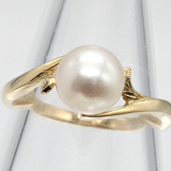 MIKIMOTO（ミキモト） MIKIMOTO K18YG パール リング 11.5号 P7.5mm