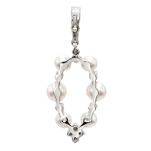 MIKIMOTO（ミキモト） MIKIMOTO K18WG パール ダイヤモンド ペンダント
