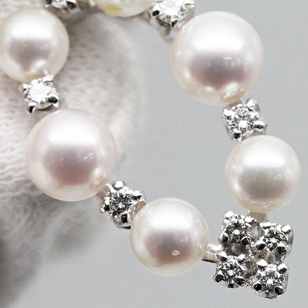 MIKIMOTO（ミキモト） MIKIMOTO K18WG パール ダイヤモンド ペンダント