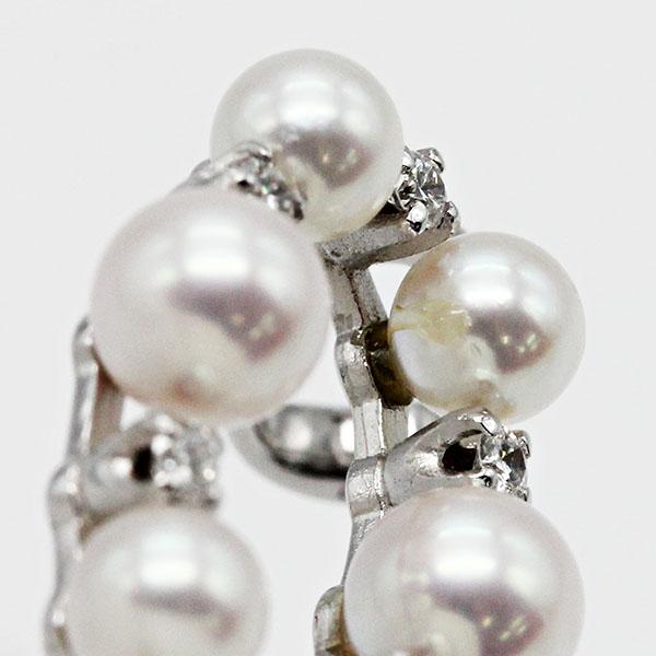MIKIMOTO（ミキモト） MIKIMOTO K18WG パール ダイヤモンド ペンダント