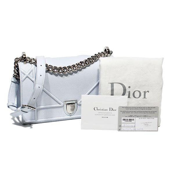 Diorama ディオール Dior ディオラマ チェーン ショルダーバッグ 水色