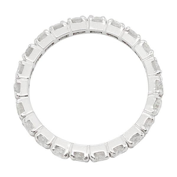 K18WG エタニティ ダイヤモンド リング 8号 D1.00ct ホワイトゴールド 