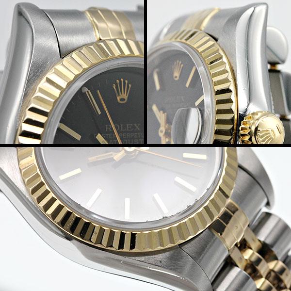 デイトジャスト ロレックス ROLEX 69173 ブラック文字盤 W番 SS/YG