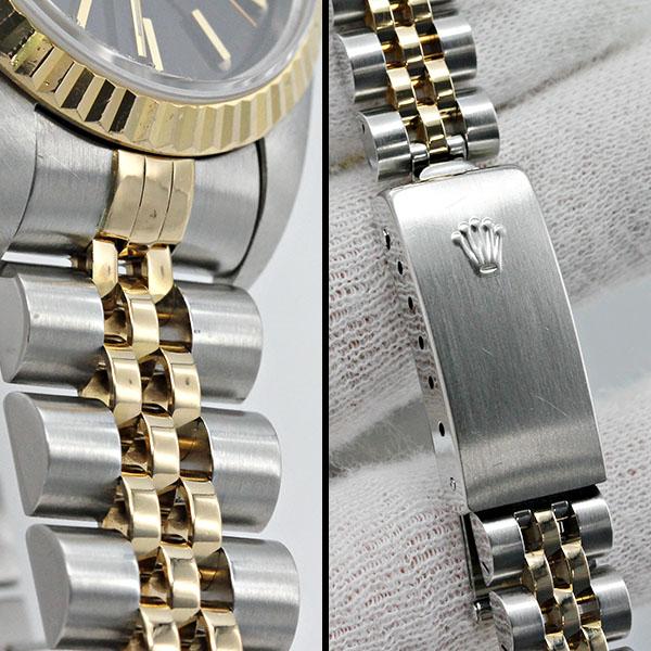 デイトジャスト ロレックス ROLEX 69173 ブラック文字盤 W番 SS/YG