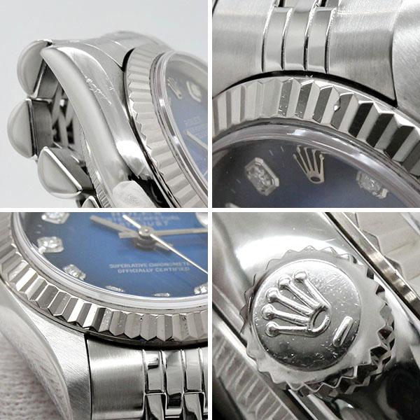 デイトジャスト ロレックス ROLEX 69174G 10Pダイヤ ブルー  