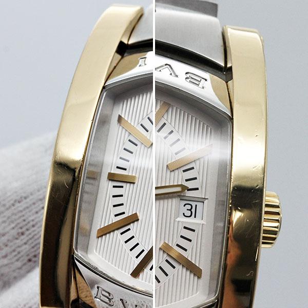 ブルガリ アショーマ AA44S メンズ 自動巻き式 腕時計 BVLGARI（ブルガリ） アショーマ AA44SG デイト ホワイト文字盤 K18YG