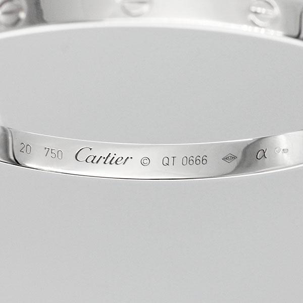 LOVE（Cartier） カルティエ Cartier ラブブレス K18WG #20 ホワイト