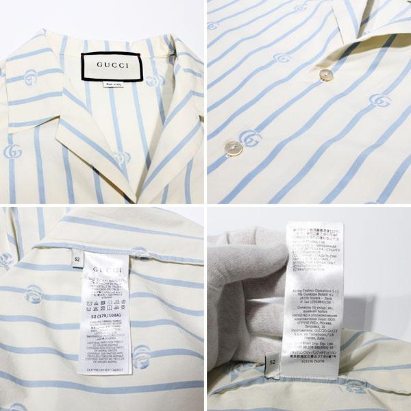 GUCCI（グッチ） コットン ダブルG ストライプ シャツ パンツ ＃52