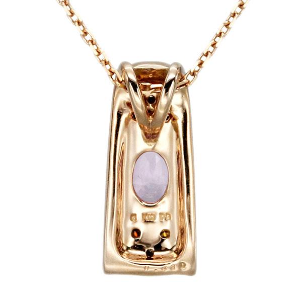 クロスネックレスPG K18 ピンクサファイア0.47 スライドチェーン