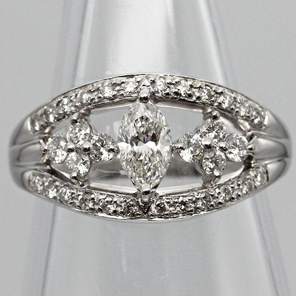 プラチナ ダイヤモンド リング 15.5号 D0.52/0.57ct Pt900 新品仕上げ