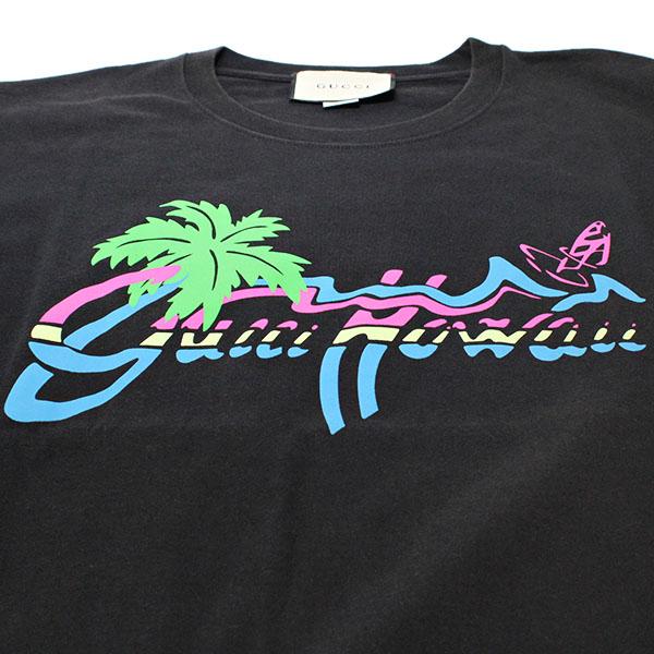 GUCCI（グッチ） クリーニング済み ハワイ柄プリント ロゴ Tシャツ