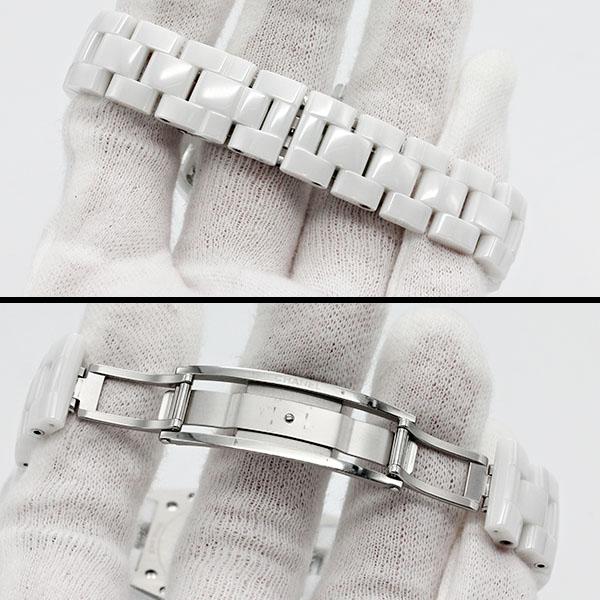 シャネル　時計　H0968 J12 ホワイト セラミック デイト J12 シャネル CHANEL デイト H0968 ホワイト文字盤 ホワイトセラミック