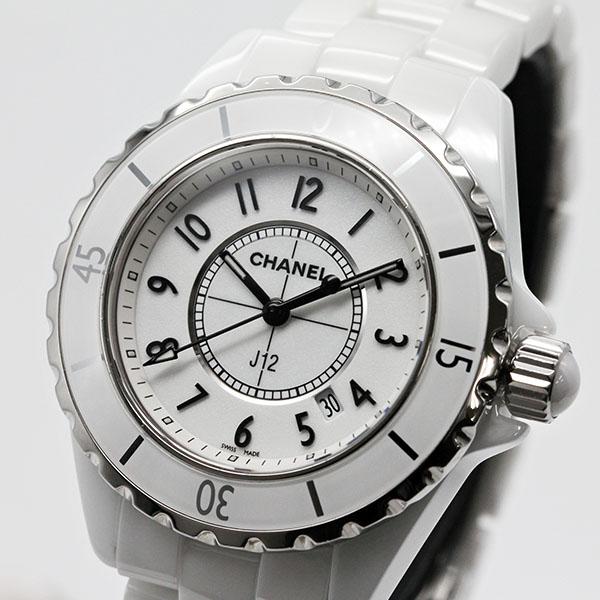 シャネル CHANEL H0968 J12 33ｍｍ 白セラミック デイト クォーツ レディース _911267 CHANEL（シャネル） CHANEL H0968 J12 33mm 白セラミック デイト