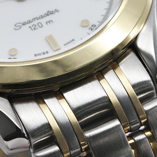 SEAMASTER オメガ OMEGA シーマスター120 ホワイト文字盤 SS/YG メンズ