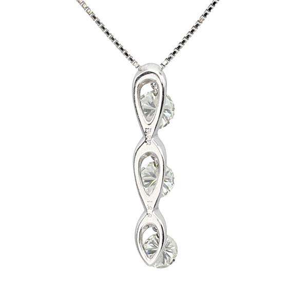 プラチナ スイング ダイヤモンド スライドチェーン ネックレス 45cm D1.00ct 鑑別書 ジュエリー アクセサリー レディース プレゼント_1