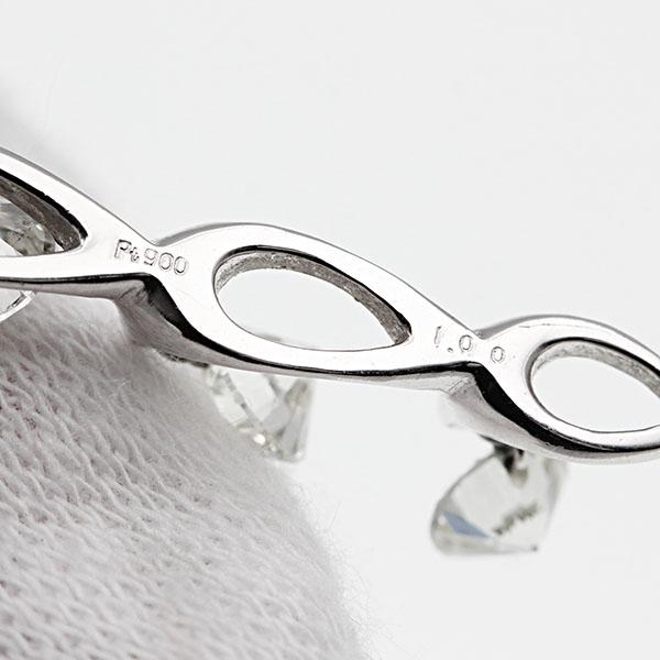プラチナ スイング ダイヤモンド スライドチェーン ネックレス 45cm D1.00ct 鑑別書 ジュエリー アクセサリー レディース プレゼント_4