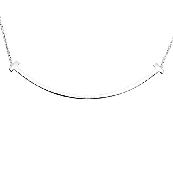 TIFFANY&Co. ティファニー K18WG Tスマイル ネックレス エクストラ