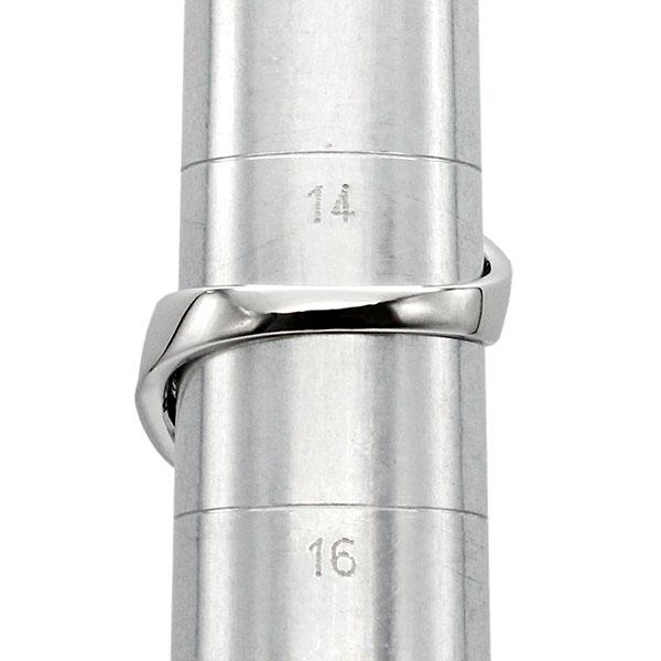 K18WG ダイヤモンド ツイストデザイン リング D1.88ct 15号 ホワイト
