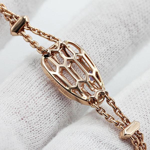 セルペンティ ブルガリ BVLGARI ブレスレット 17.5cm アメシスト K18PG