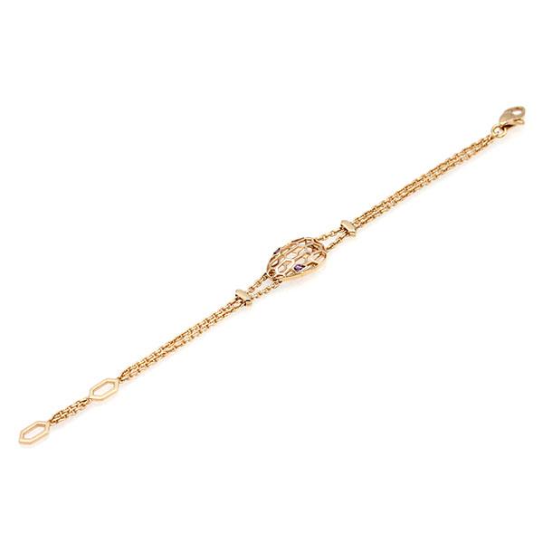 セルペンティ ブルガリ BVLGARI ブレスレット 17.5cm アメシスト K18PG
