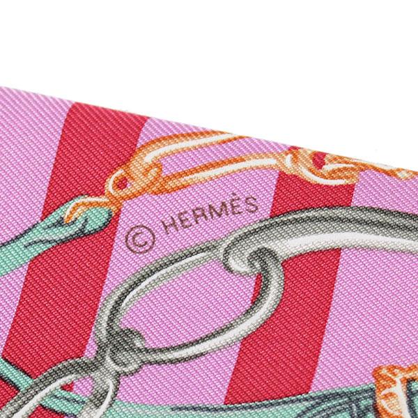 美品 エルメス ツイリー 正規品 スカーフ 式典用馬勒 シルク ボーダー HERMES（エルメス） HERMES BRIDES de GALA 式典用馬勒 ツイリー