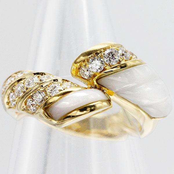 ピキョッティ PICCHIOTTI K18YG セラミック ダイヤモンド リング 11号