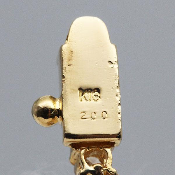 K18YG ダイヤモンド テニス ブレスレット 17.5cm D2.00ct ゴールド 金