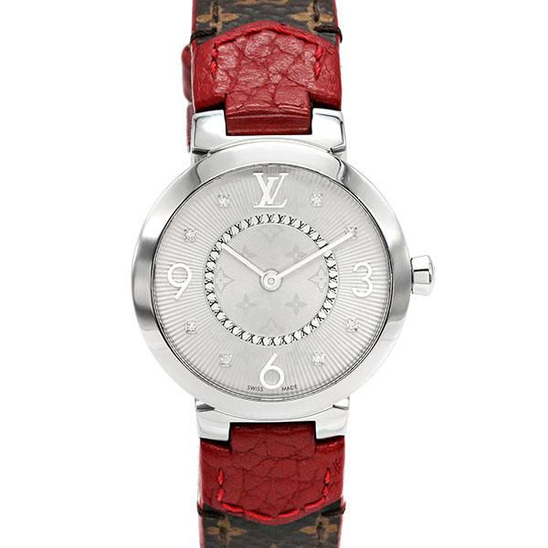 タンブールスリム ルイ・ヴィトン LOUIS VUITTON PM Q12MG シルバー