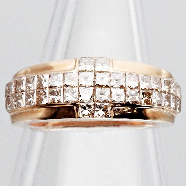 K18PG ダイヤモンド リング 8号 D1.05 ピンクゴールド750 4.6g