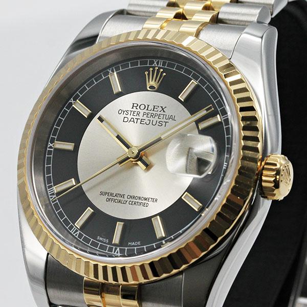 デイトジャスト ロレックス ROLEX 116233 シルバー/ブラック文字盤 D番
