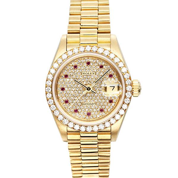 デイトジャスト ロレックス ROLEX 69138 純正ダイヤ文字盤 11Pルビー 9