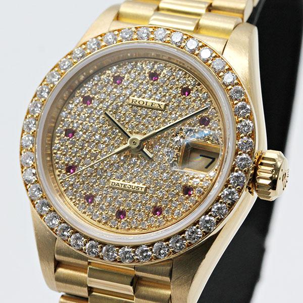 デイトジャスト ロレックス ROLEX 69138 純正ダイヤ文字盤 11Pルビー 9