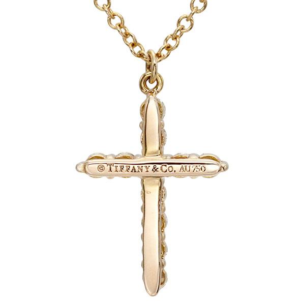 TIFFANY&Co. ティファニー K18PG ミニクロスモチーフ ダイヤモンド