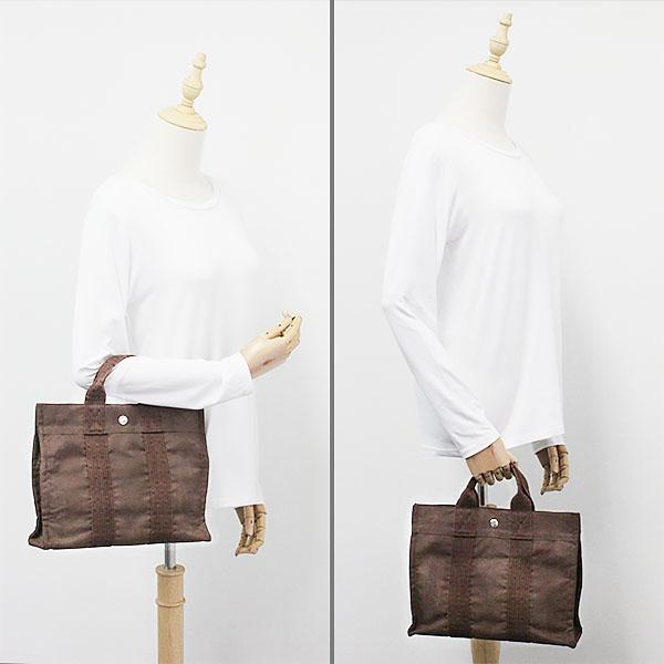 エールライン エルメス HERMES PM トートバッグ ナイロンキャンバス