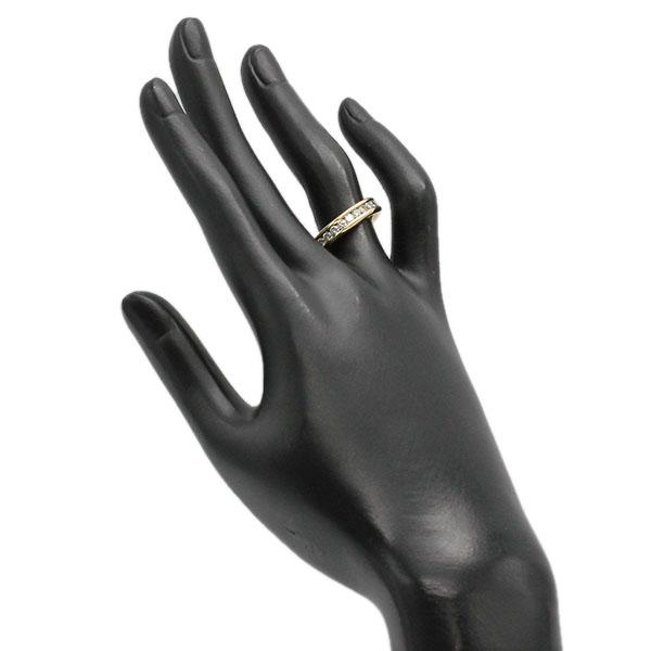 新品仕上げ済み K18YG ハーフエタニティ ダイヤモンド リング 11.5号