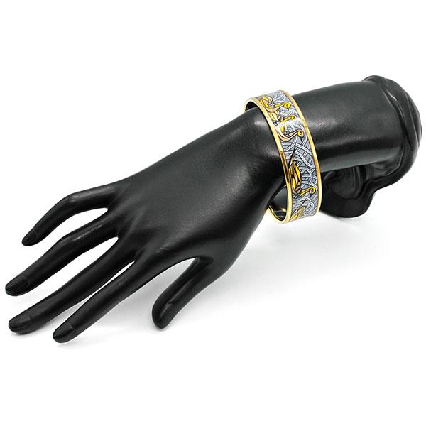 HERMES（エルメス） エマイユGM アヒルモチーフ バングル GP エナメル