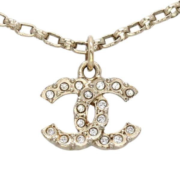 CHANEL ココマーク ラインストーン ネックレス ゴールド CHANEL（シャネル） ココマーク ラインストーン ネックレス 42.5cm
