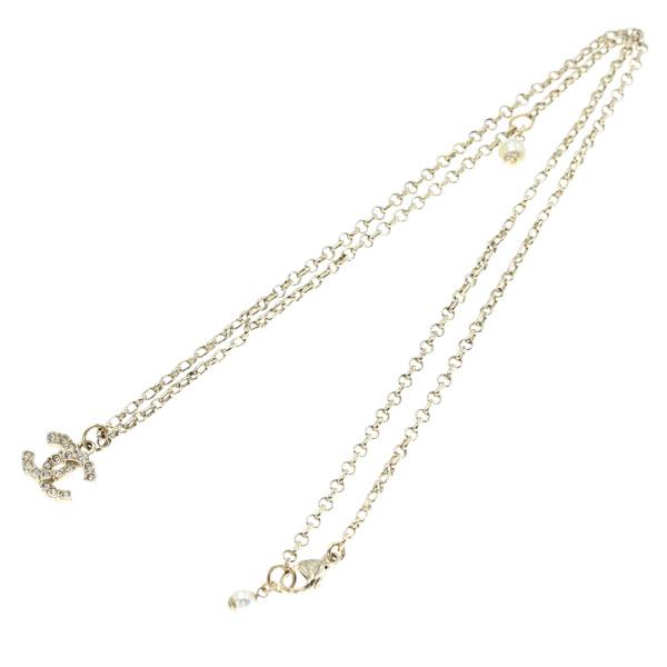 CHANEL（シャネル） ココマーク ラインストーン ネックレス 42.5cm 