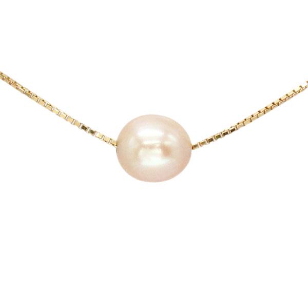タサキ ベビーパールトップ付きネックレスK18YG/D0.01ct【美品】 タサキ ベビーパールトップ付きネックレスK18YG/D0.01ct【美品】 楽天