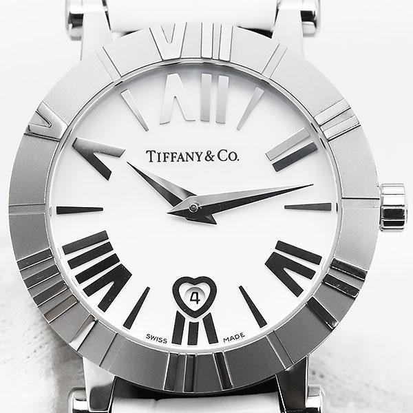 ティファニー 腕時計 ATLAS クォーツ レザー アトラス レディースウォッチ Tiffany Atlas ティファニー TIFFANY&Co. アトラス ハートデイト 白