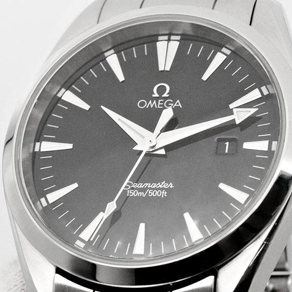 アクアテラ 150M オメガ OMEGA シーマスター ブラック文字盤 SS メンズ