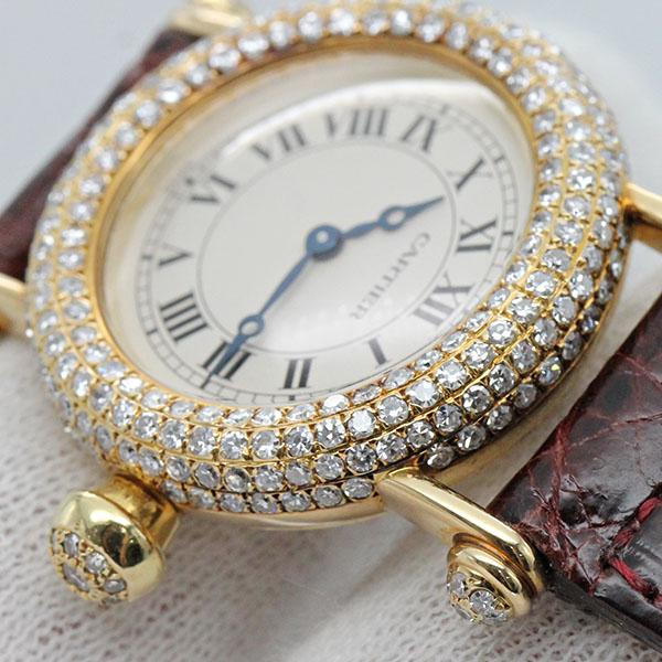 Cartier（カルティエ） ディアボロ 白文字盤 K18YG アフターダイヤ